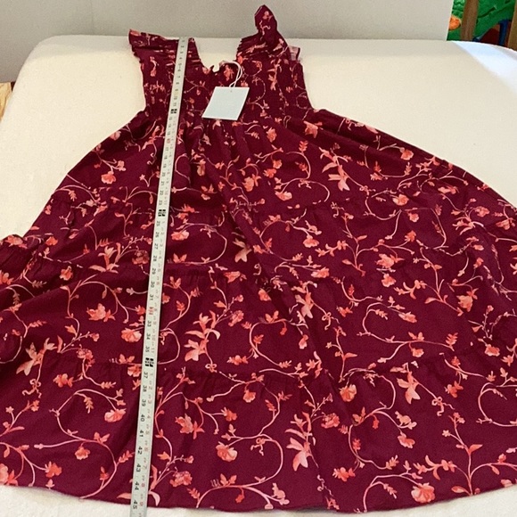 NEW Hill House The Ellie Nap Dress in Burgundy Botanical XS - Picture 11 of 16